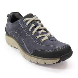 Clarks Women's Wave Walk Trek Shoe Blue Nubuck Waterproof Hiking Sneaker 7.5 M